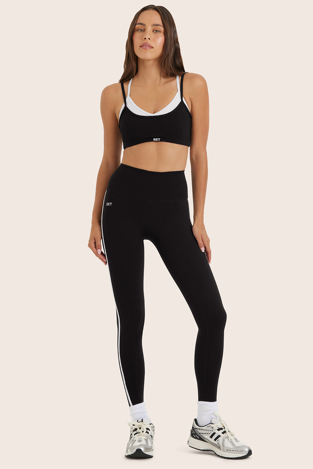 SPORTBODY® SPORTY HIGH-RISE STRIPE LEGGINGS - ORCA - Image 2