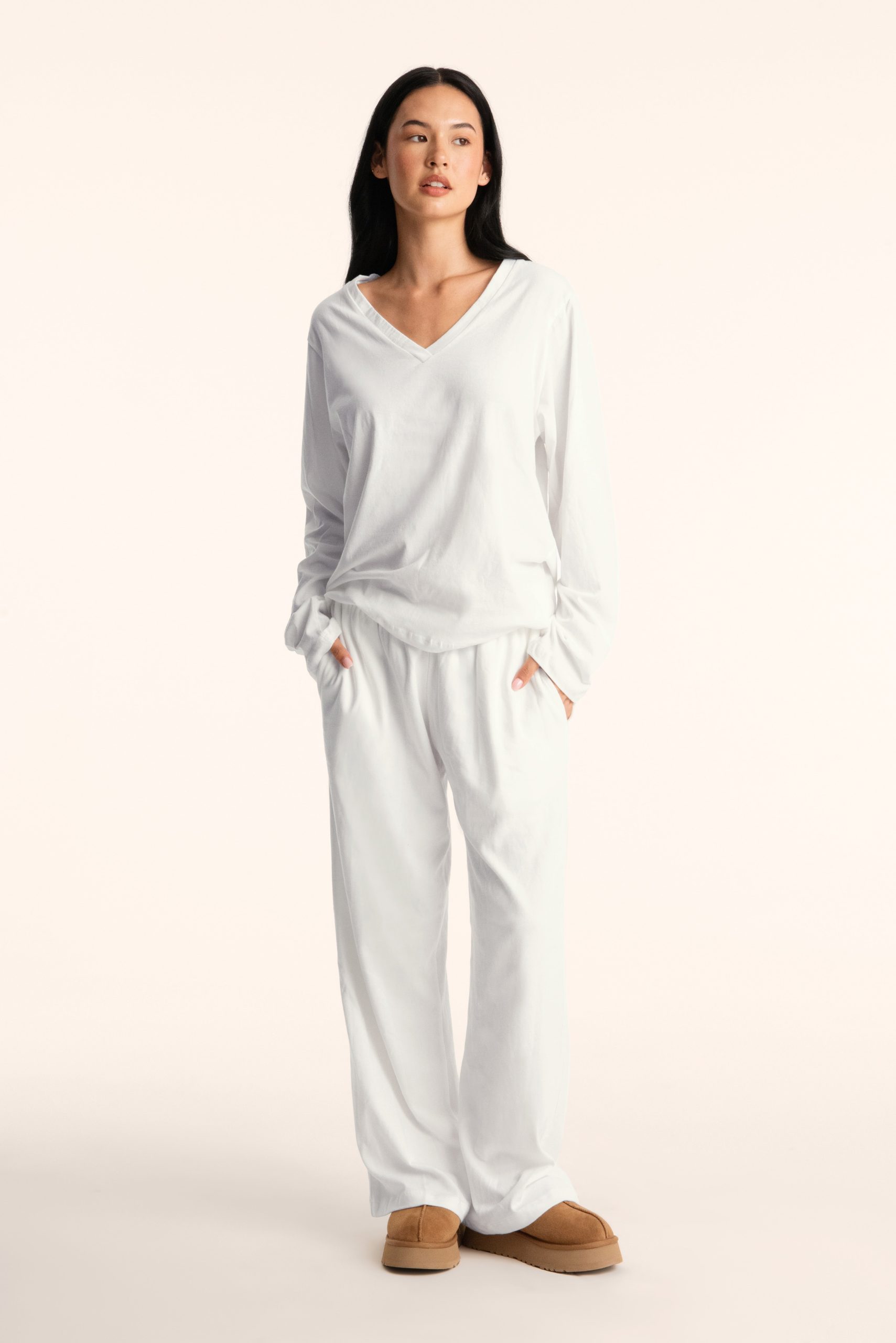 HEAVY COTTON EASY PARKE PANTS - SEASHELL - Image 3