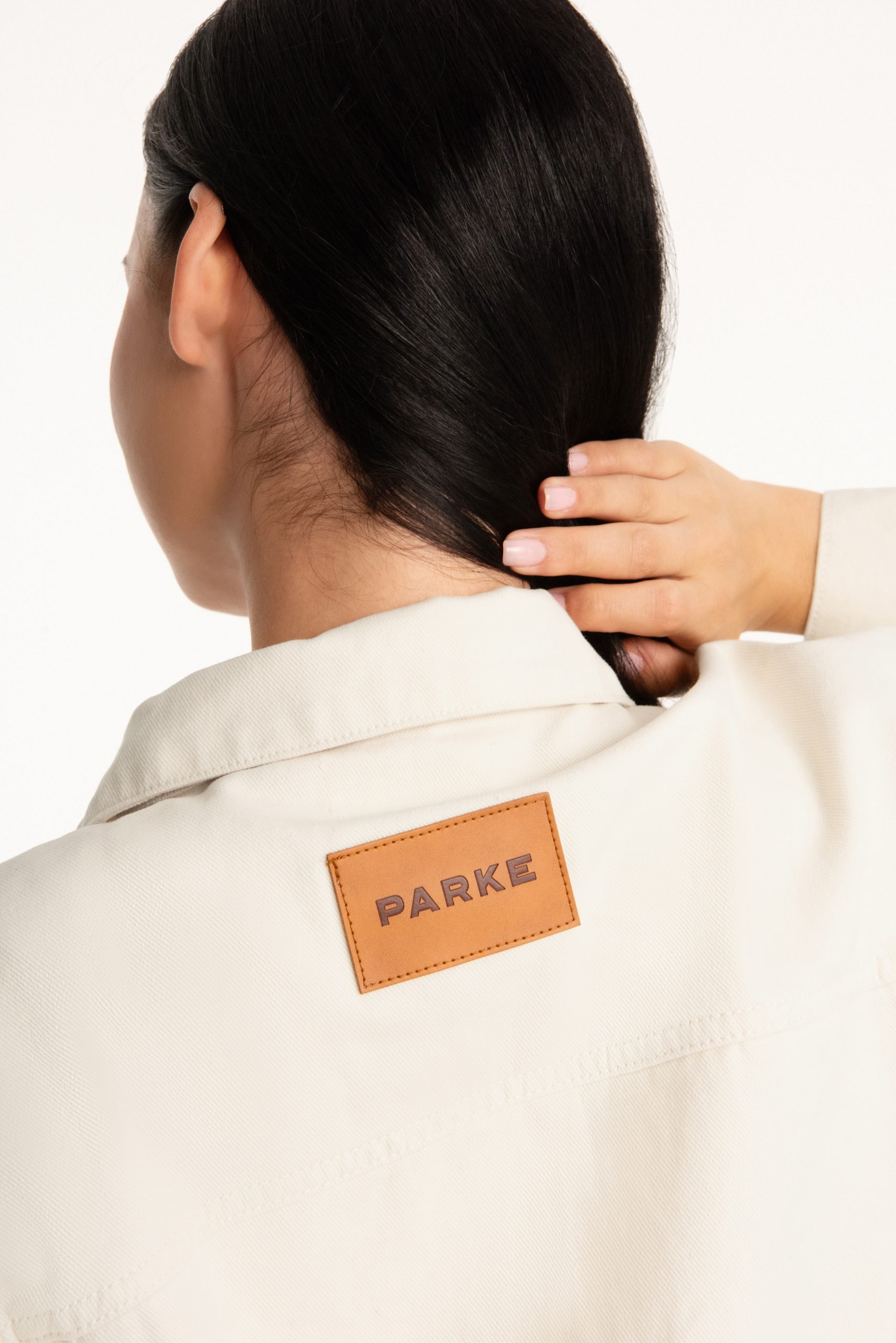 SET X PARKE OVERSIZED DENIM JACKET - CREAM - Image 8