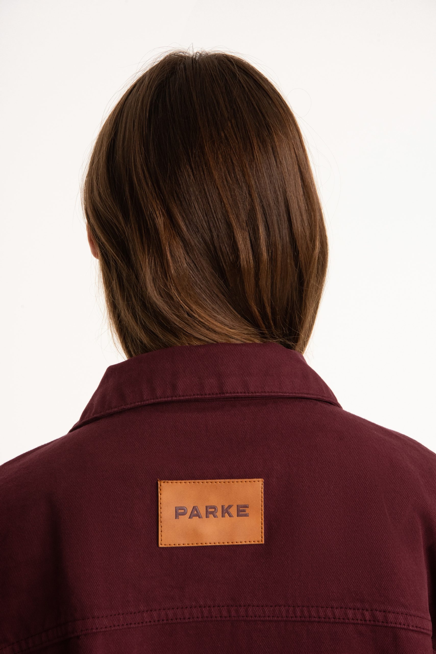 SET X PARKE OVERSIZED DENIM JACKET - RHUBARB - Image 3