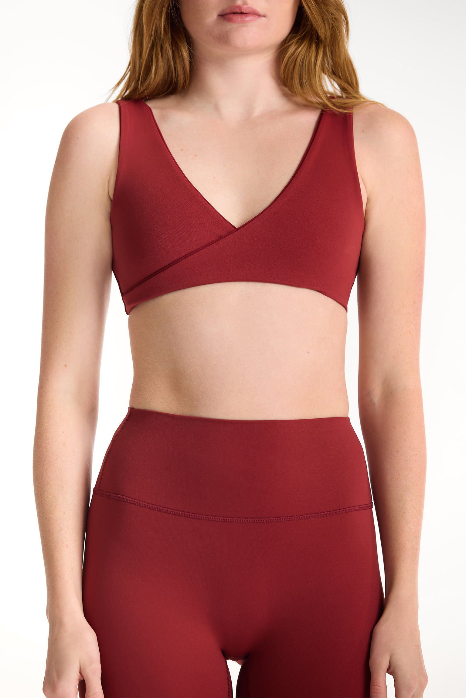 AIRLUXE BREATHE CONTRAST WRAP BRA - SNAPPER - Image 4