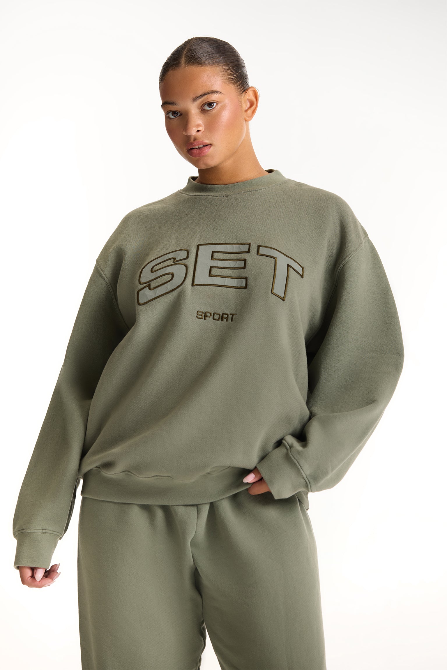 MIDWEIGHT SWEATS STAPLE SET CREWNECK - KELP