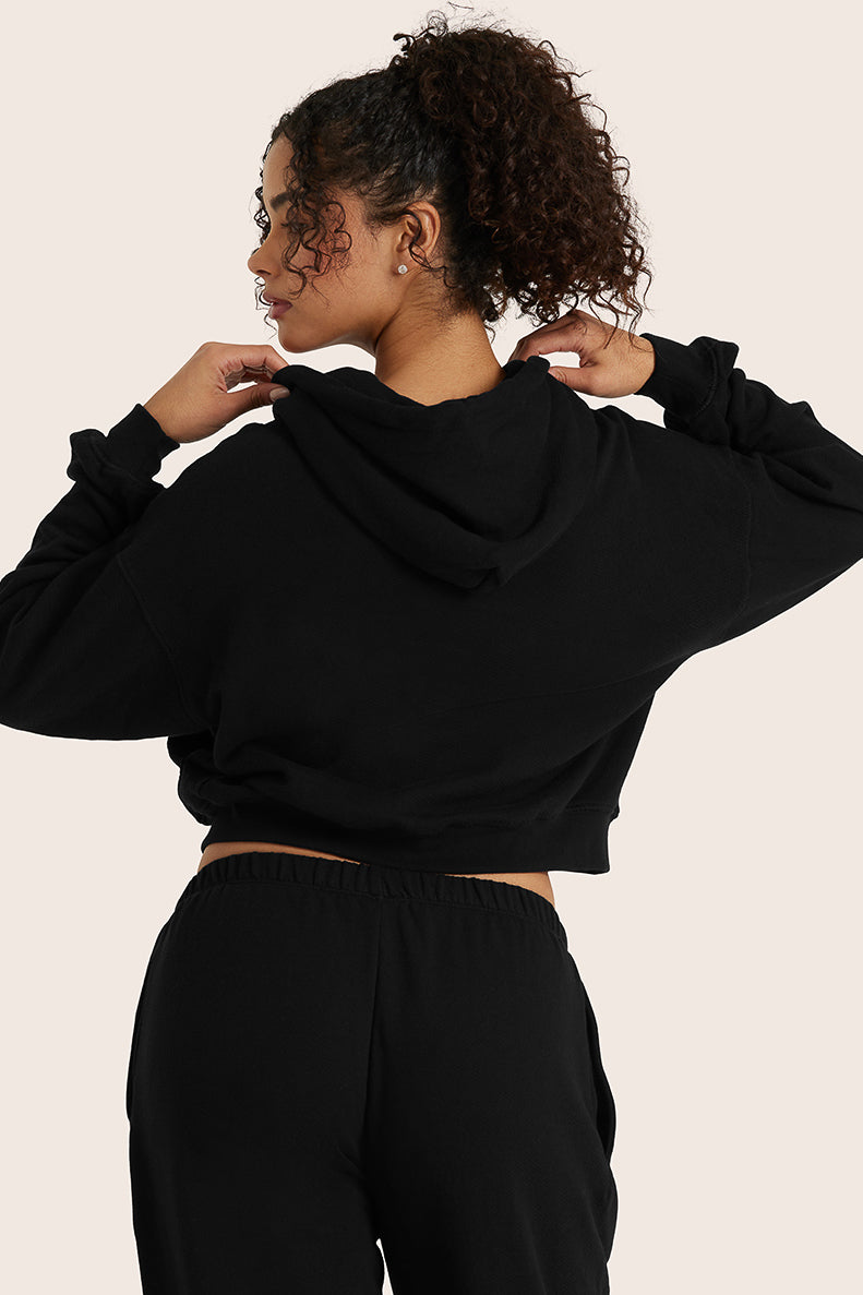 LIGHTWEIGHT SWEATS CLASSIC ZIP HOODIE - ONYX - Image 2